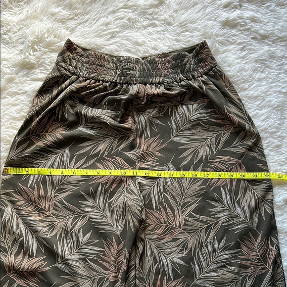 a new day Green and Brown Wide Leg Pants with Tropical Print - Picture 6 of 6
